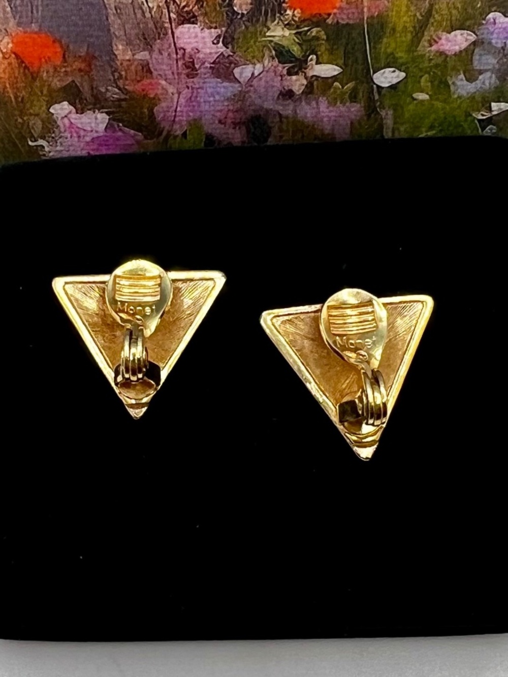 Monet Art Deco Fan Brooch & Earrings Set - Picture 6 of 7
